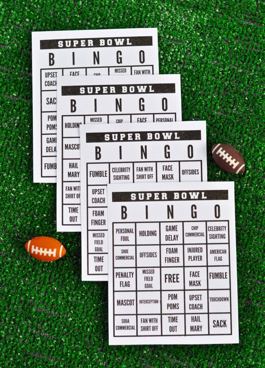 free printable super bowl bingo - make life lovely